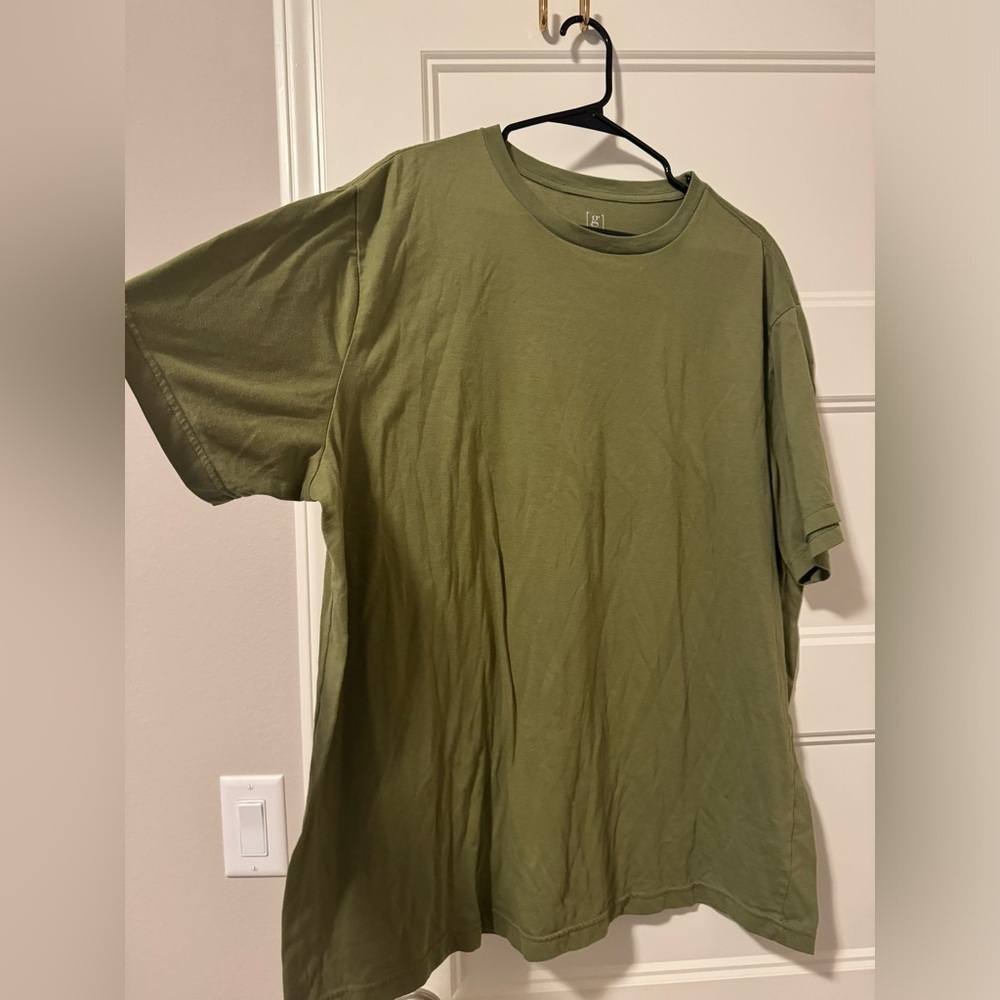 George Men's Size 2X Large Army Green Short Sleeve Crew Neck T Shirt